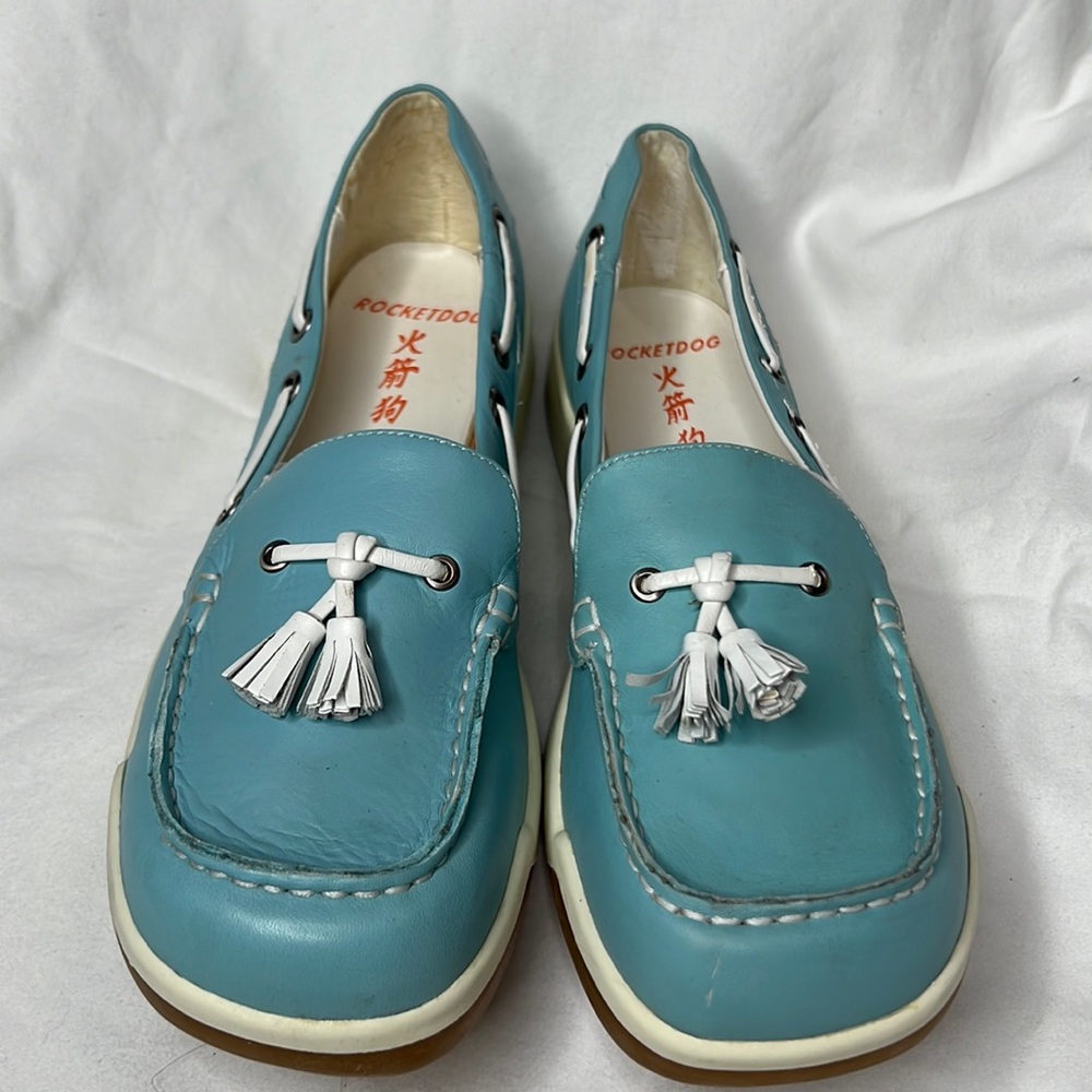 Teal Tassel Loafers for Women